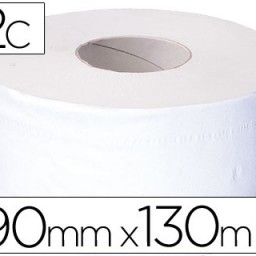 Rollo papel higiénico Jumbo 2 capas reciclado 130m.